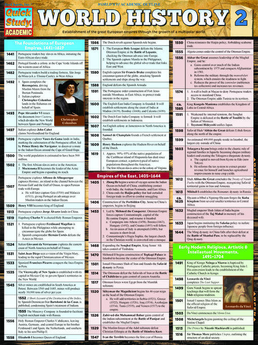 Title details for World History 2 by BarCharts Publishing, Inc. - Available